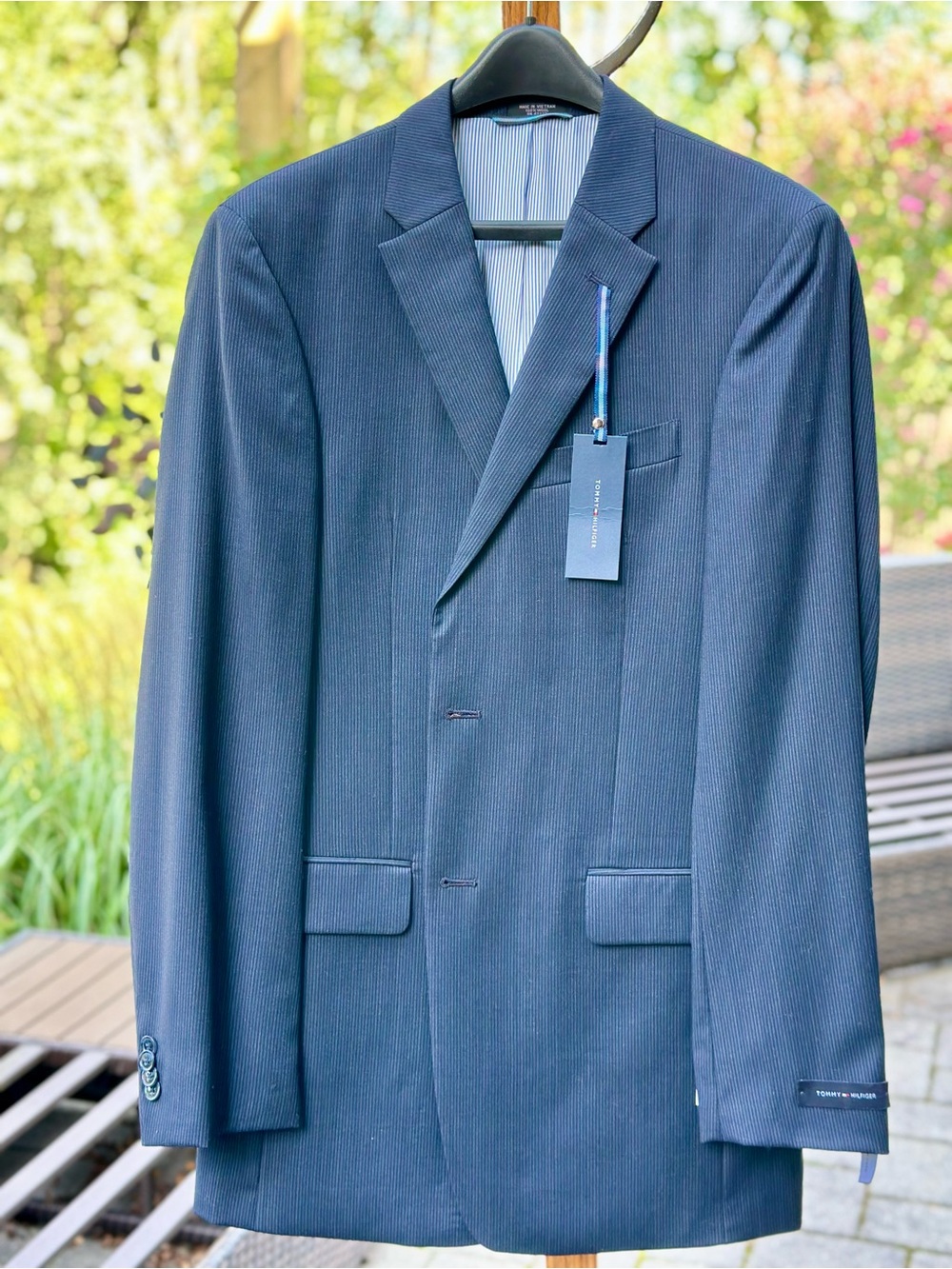 Tommy Hilfiger Nathan Navy Wool Blazer 38L NWT Trim Fit